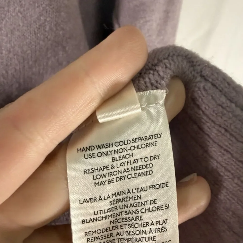 Free People Sweater Women's Small Purple Knit Wool Blend Turtleneck Pullover